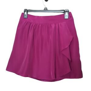 Express Women's Ruffle Purple Mini Skirt with Pockets Size 6